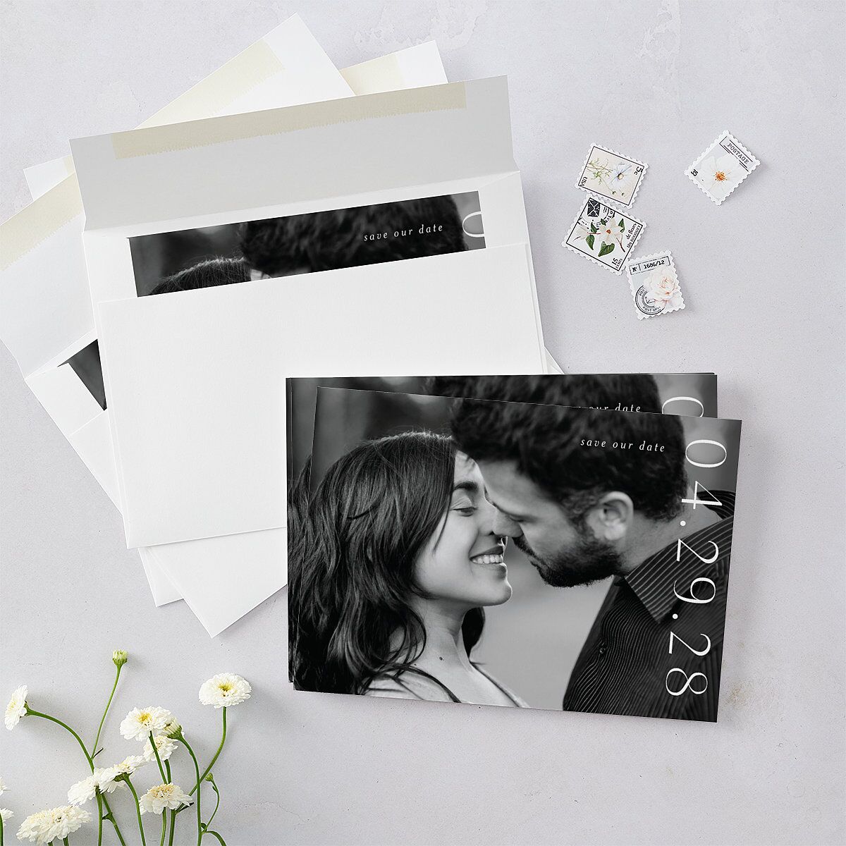 Timeless Elegance Save The Date Cards — view 5