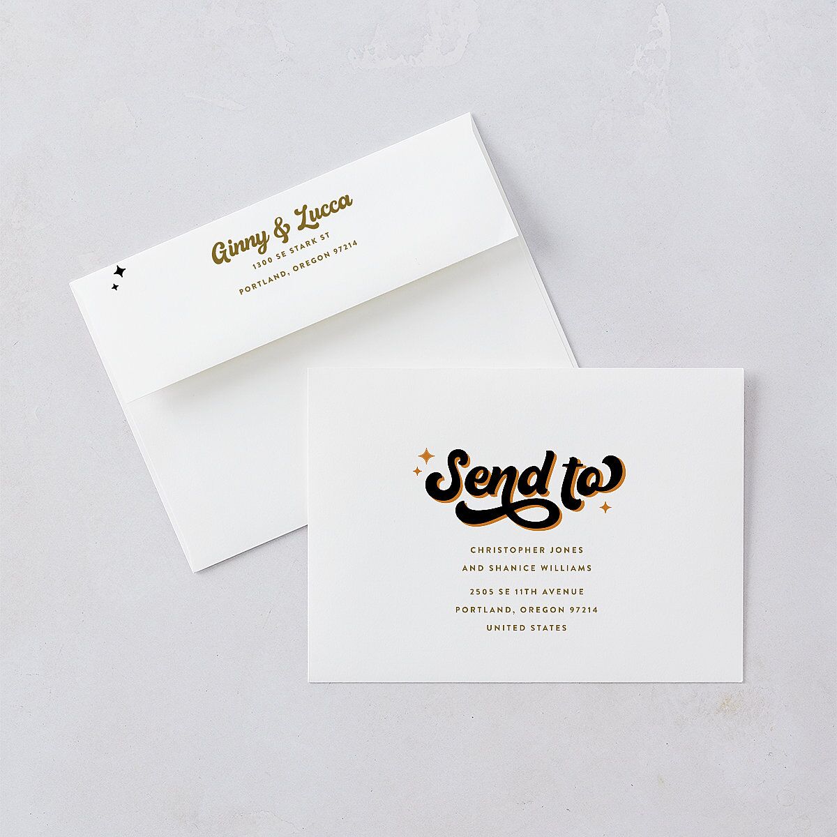 Disco Love Wedding Invitations Umber Signature Blank No Standard