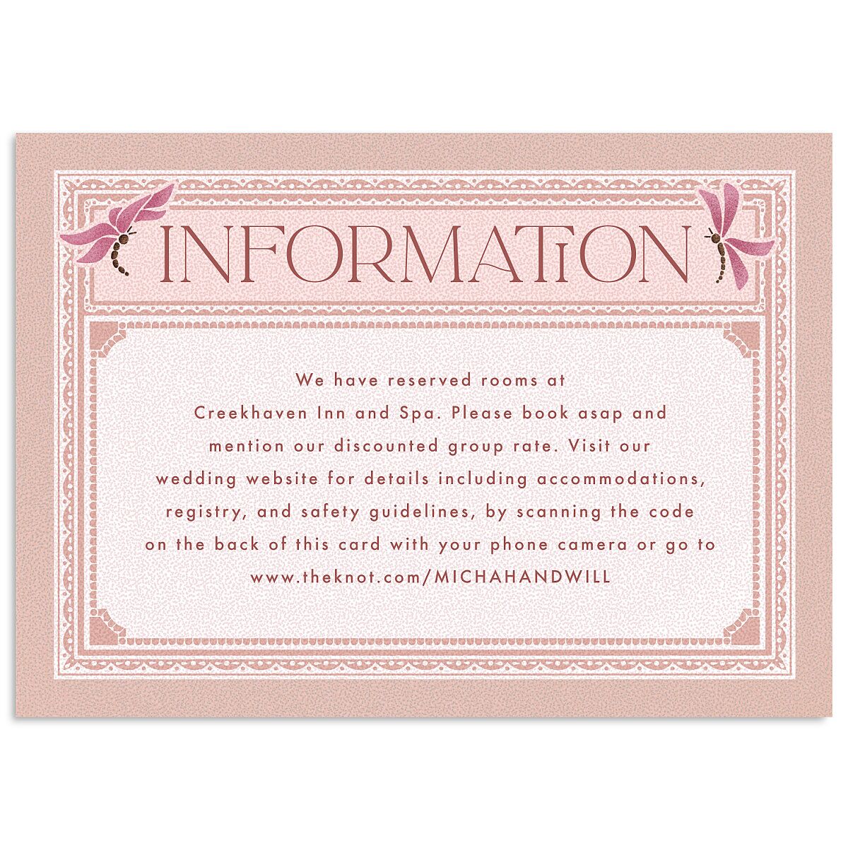 Twilight Pond Wedding Enclosure Cards