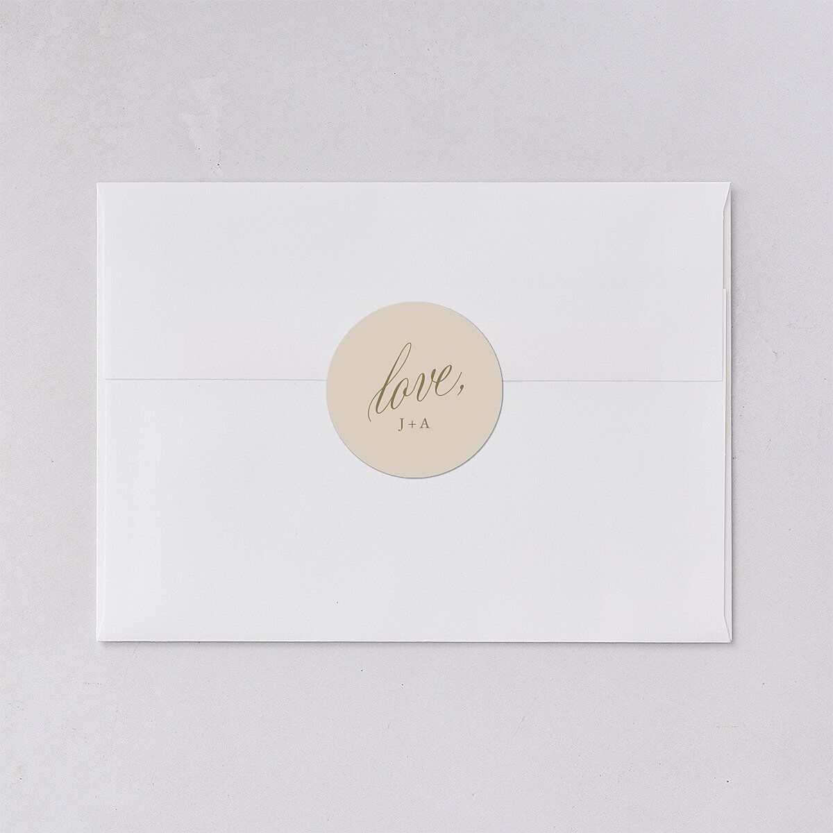 We're Engaged Calligraphy Engagement Party Stickers Champagne Circle