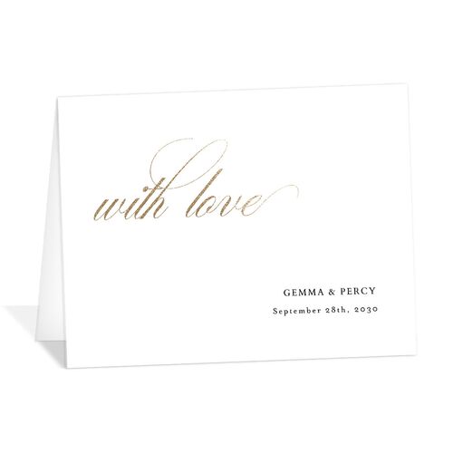 Joyful Day Thank You Cards Gold Pure White