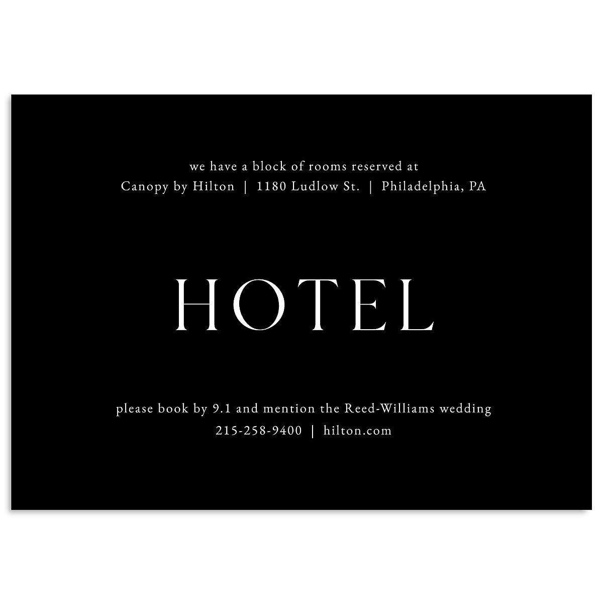 Manhattan Wedding Enclosure Cards