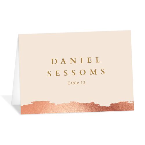 Elegant Edge Place Cards Rose Gold Sand Signature
