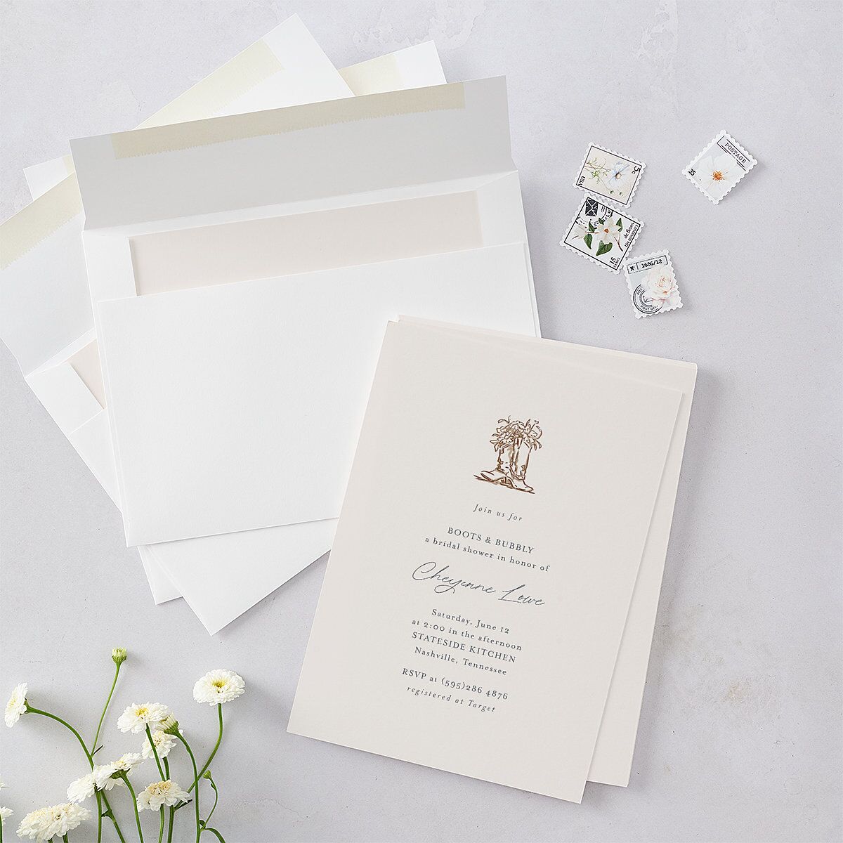 Western Wild Horses Bridal Shower Invitations — view 5
