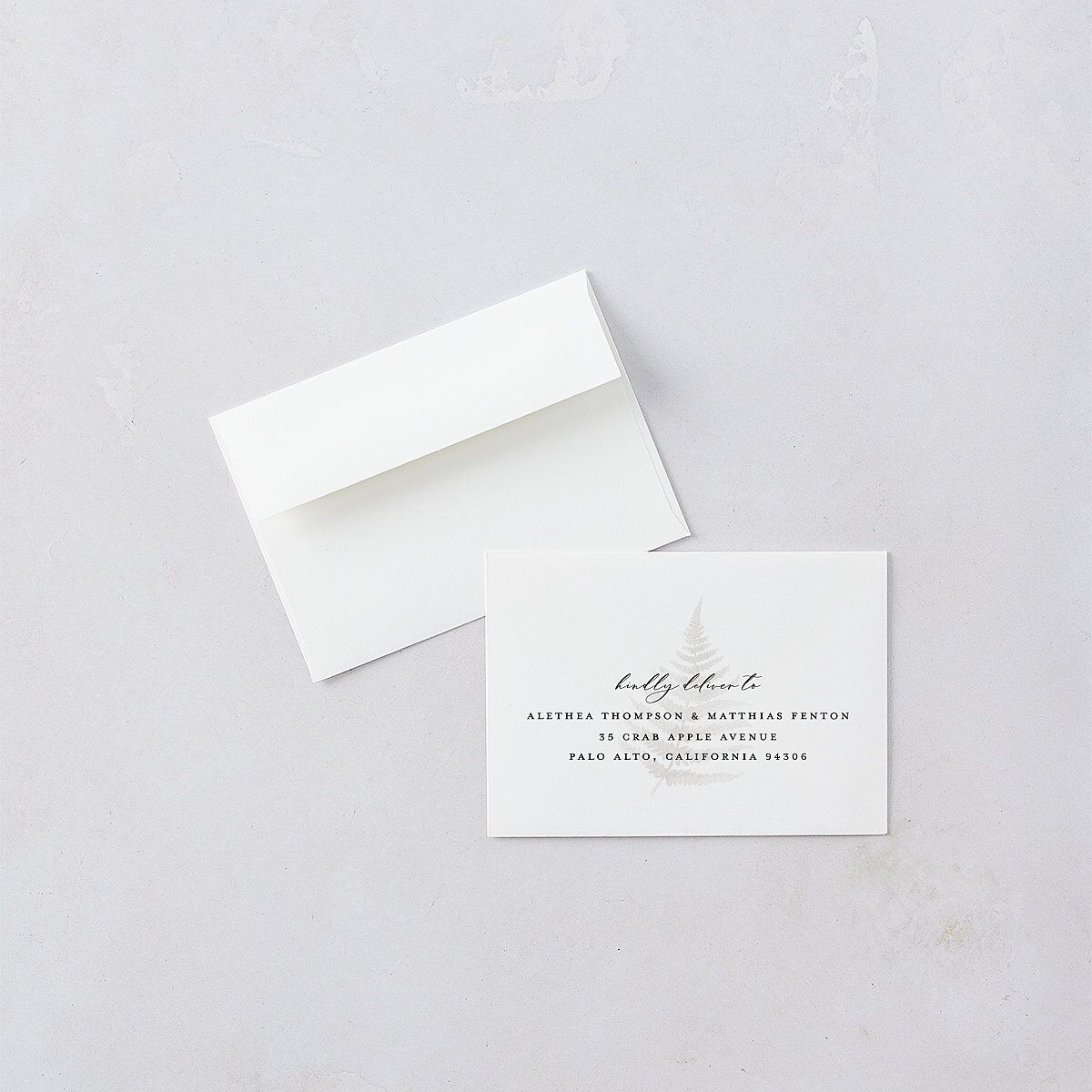 Woodsy Ferns Wedding Response Cards Scottish Green Signature Standard