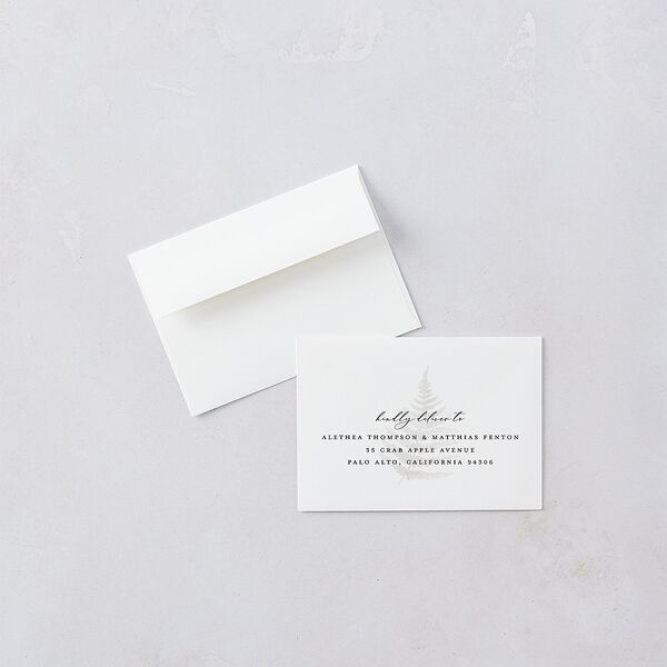 Woodsy Ferns Wedding Response Cards Scottish Green Signature Standard