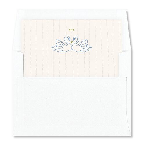 Modern Delicate Bows Envelope Liners Peridot Standard