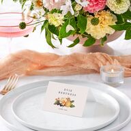 Botanical Citrus Garden Place Cards Rose Gold Signature