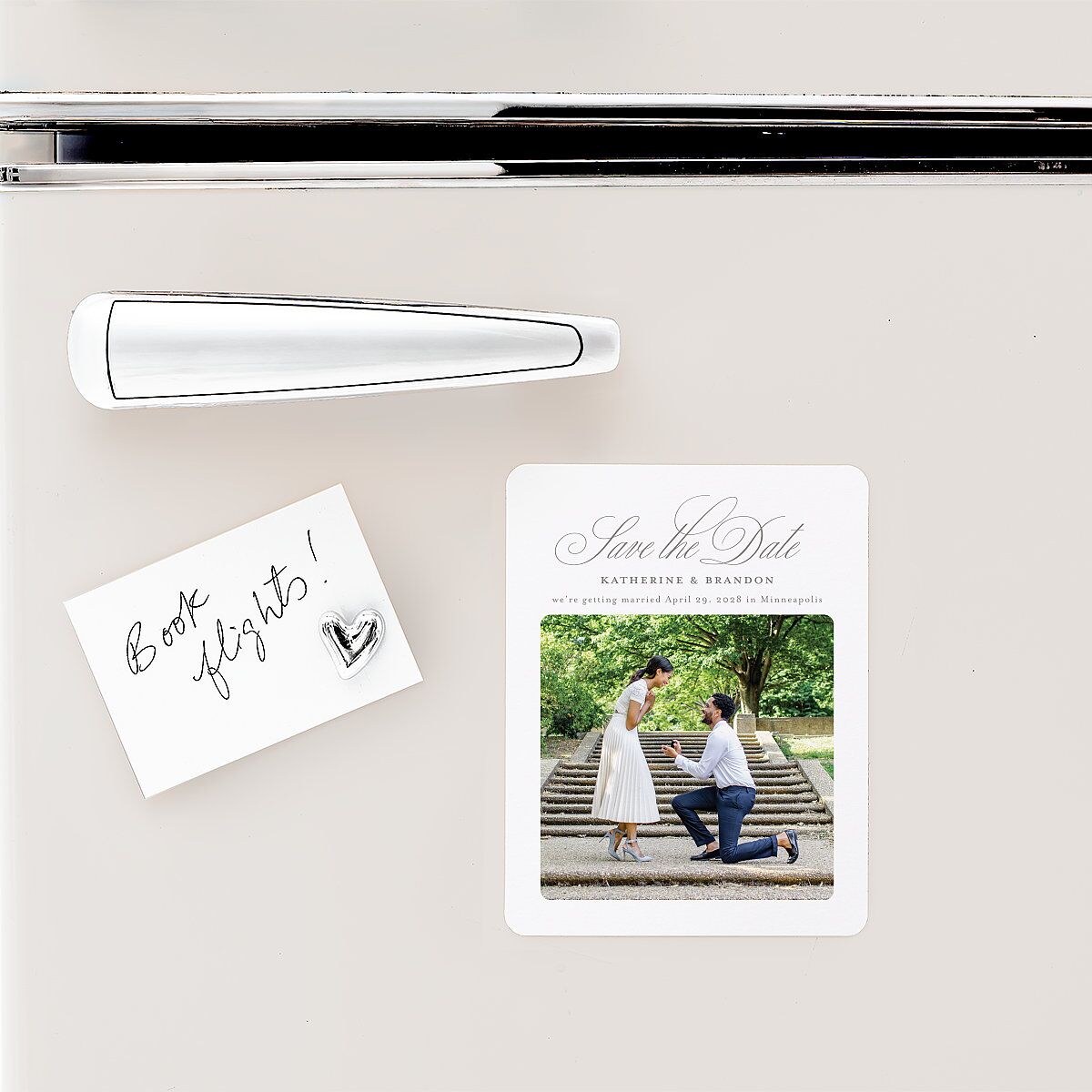 Luxury Floral Monogram Save The Date Magnets Cotton Magnet Paper