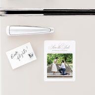 Luxury Floral Monogram Save The Date Magnets Cotton Magnet Paper