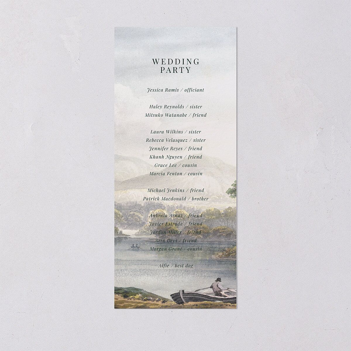 Vintage Landscape Wedding Programs Dark Green Signature