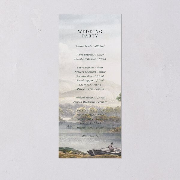 Vintage Landscape Wedding Programs Dark Green Signature