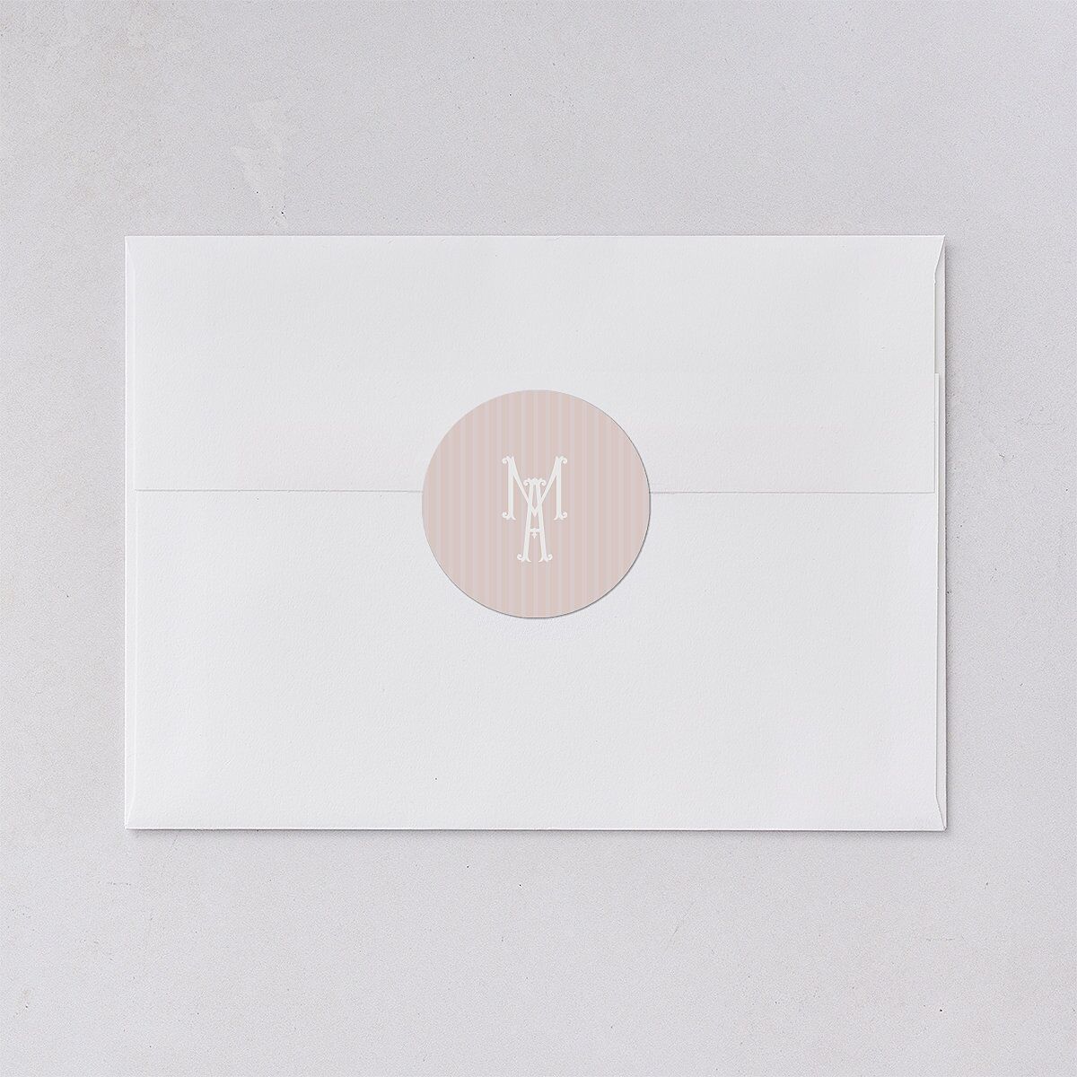 Elegant Floral Regency Wedding Stickers Pink Cotton Circle