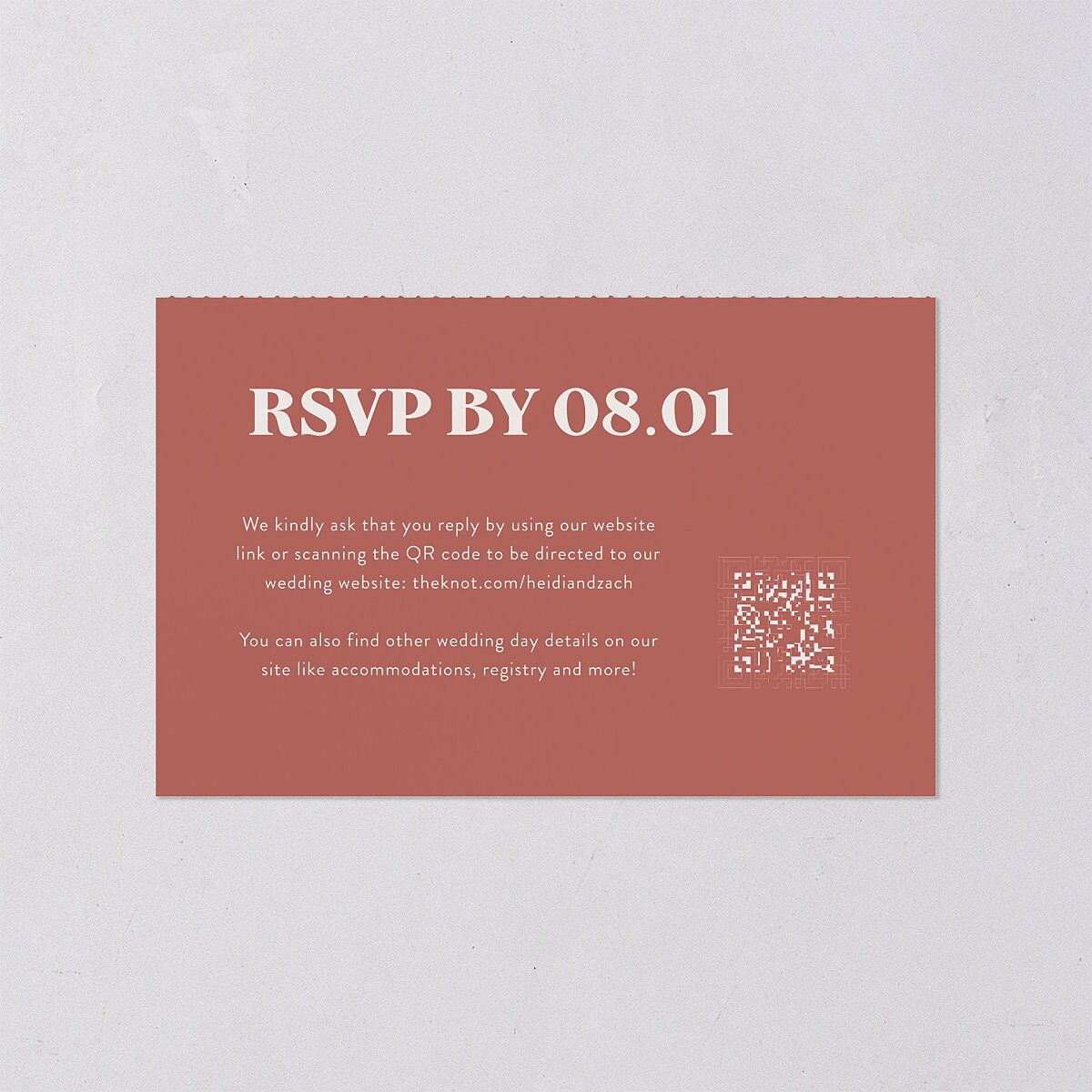 Custom Pet Portrait All-in-One Wedding Invitations Desert Rose Signature Light Both Recipient and Return Addresses
