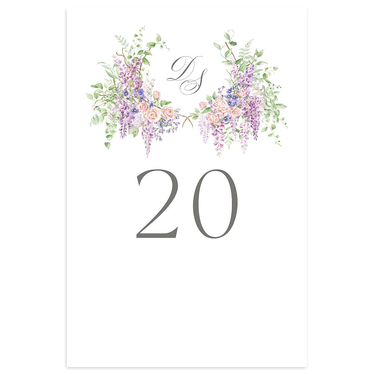 Formal Wisteria Garden Crest Table Numbers by Bridgerton