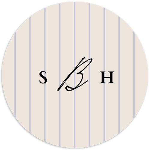 Elegant Editorial Page Wedding Stickers Champagne Circle