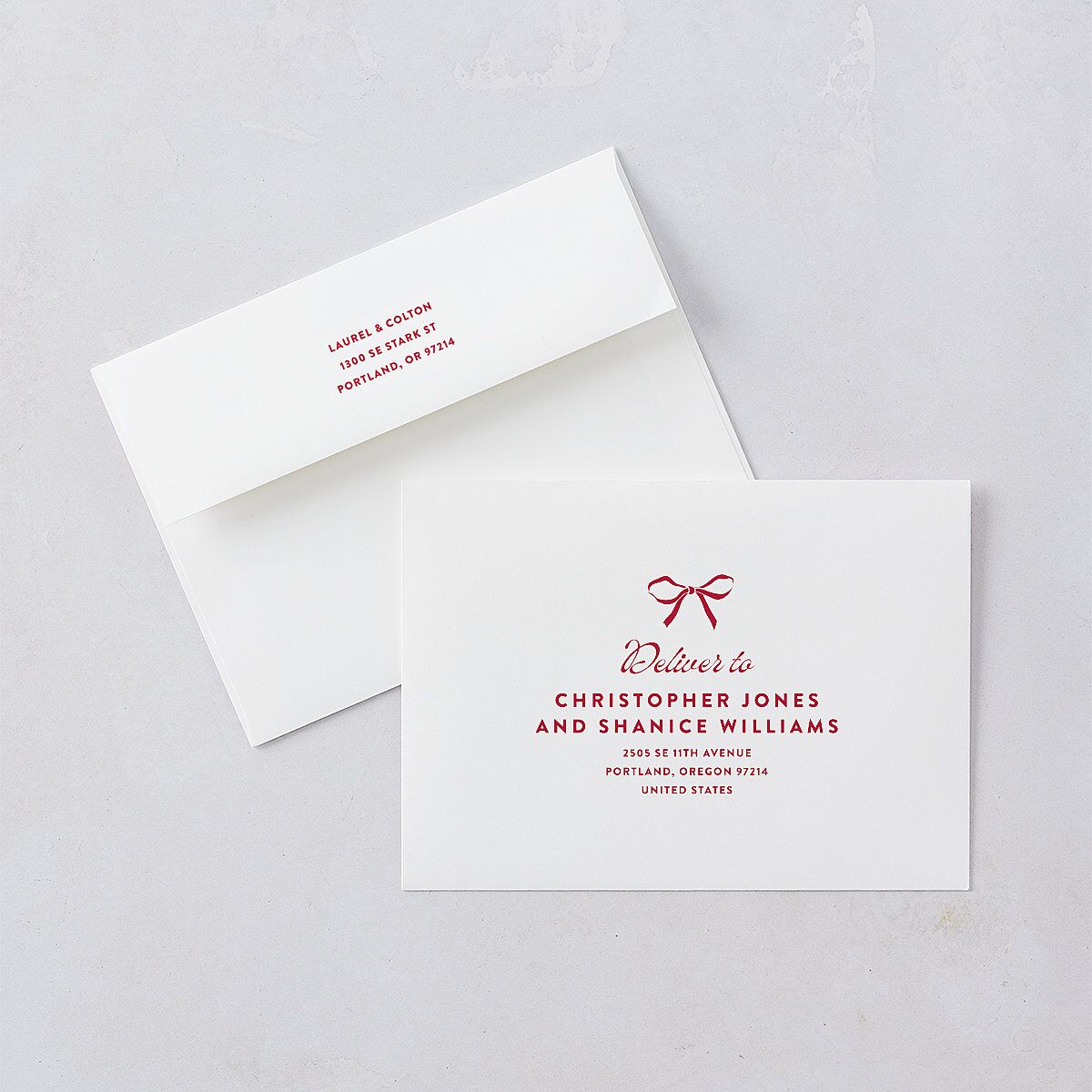 Retro Wedding Cake Wedding Invitations Crimson Signature Blank No Standard