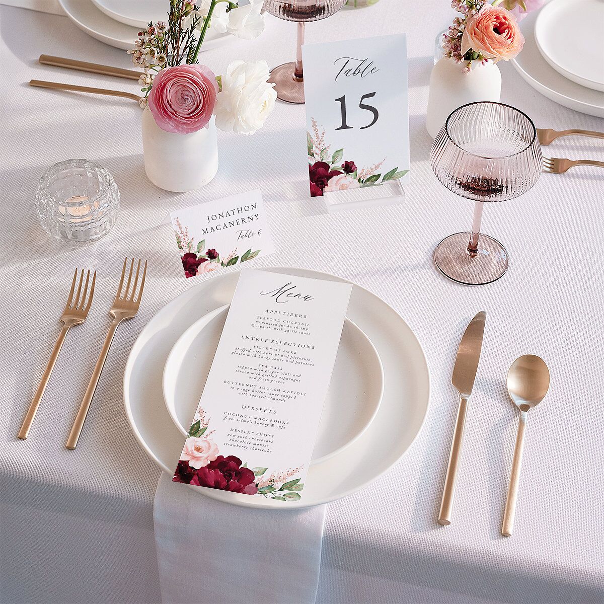 Beloved Floral Foil Table Numbers — view 4