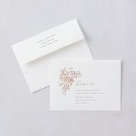 Luxury Floral Foil Wedding Invitations Gold Desert Rose Signature Blank No Standard