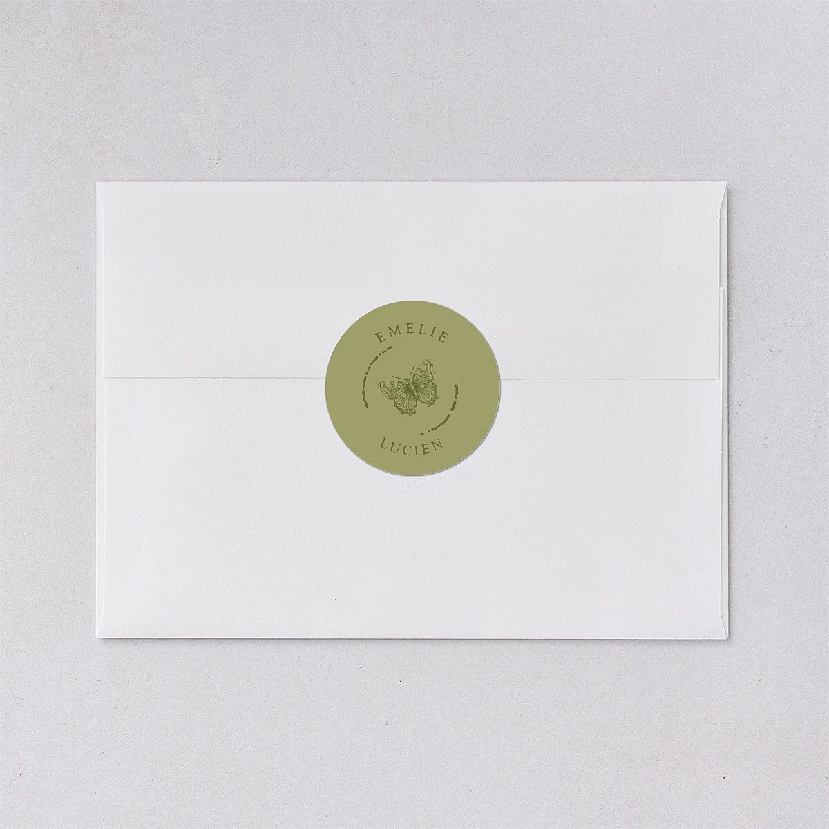 Vintage Toile Wedding Stickers Dark Camo Circle