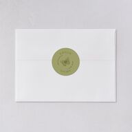 Vintage Toile Wedding Stickers Dark Camo Circle