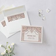 Indian Painted Henna Thank You Cards Chestnut