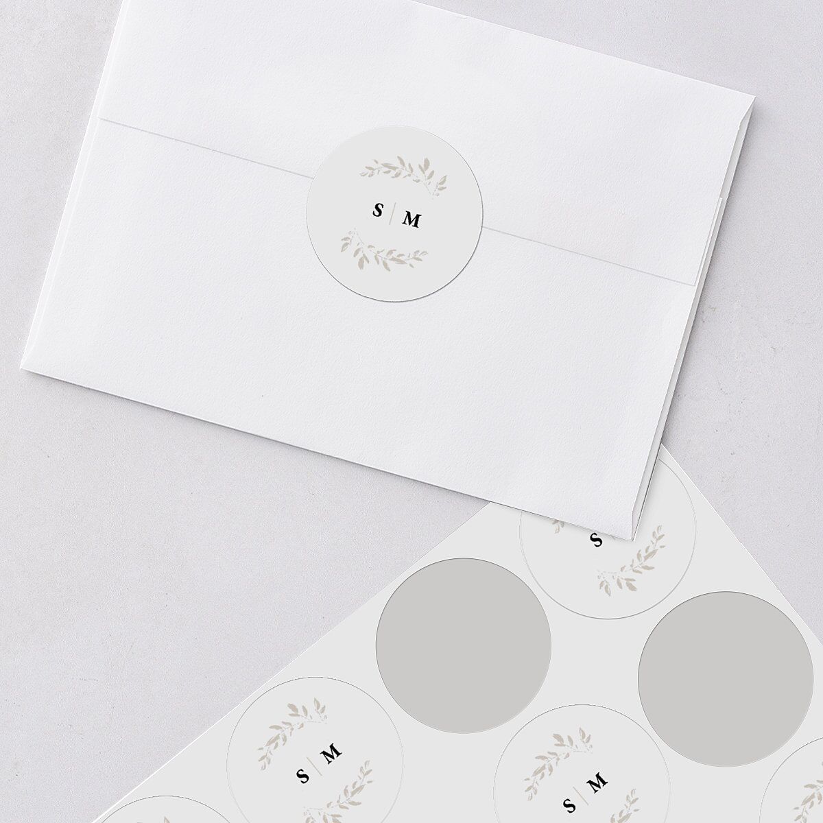 Dainty Frame Wedding Stickers Pure White Sticker