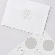 Dainty Frame Wedding Stickers Pure White Sticker