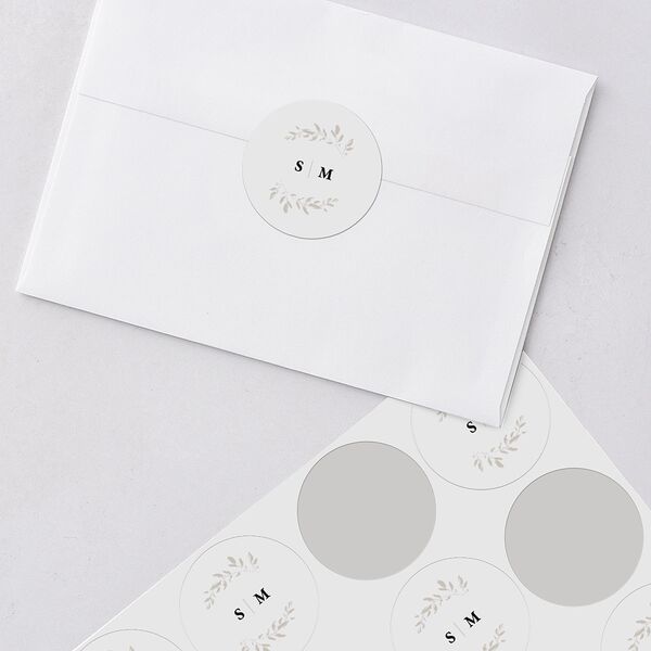 Dainty Frame Wedding Stickers Pure White Sticker