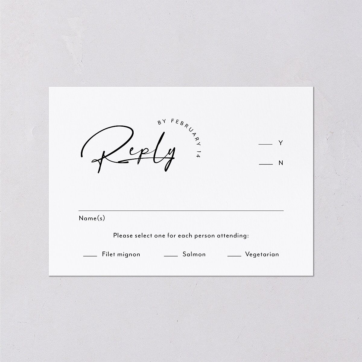 Modern Arc Wedding Response Cards — view 1