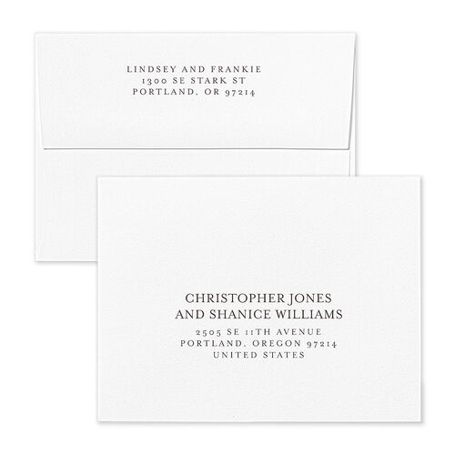 Watercolor Wash Thank You Card Envelopes Blue Orchid Return Address Signature Standard
