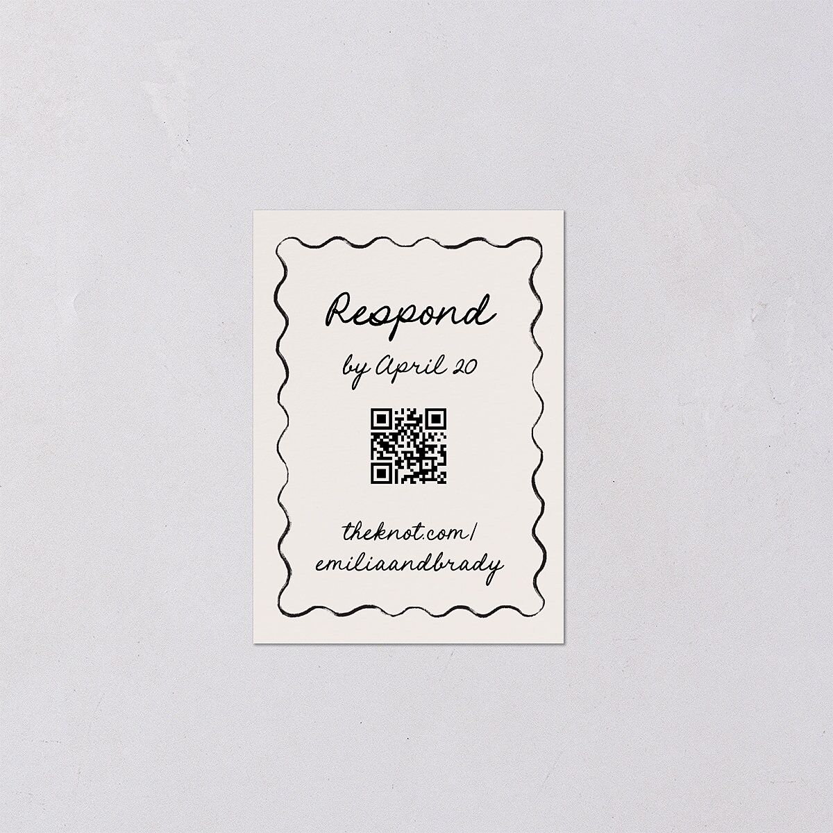 Vintage Lovebird Banner QR Code RSVP Cards Linen Signature Standard
