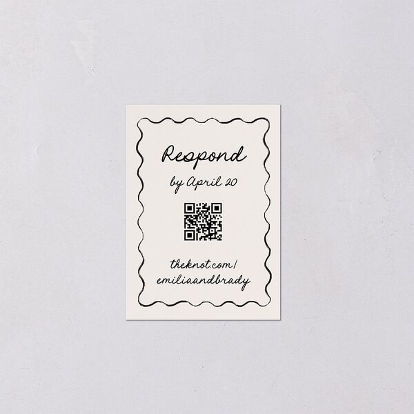 Vintage Lovebird Banner QR Code RSVP Cards Linen Signature Standard