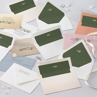 Whimsical Wildflower Garden Wedding Invitations Linen Signature Blank Standard No