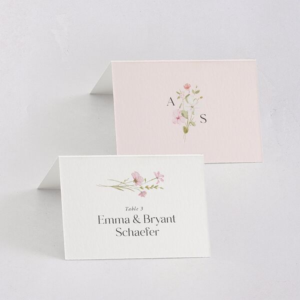 Wildflower Photo Place Cards Peony Signature