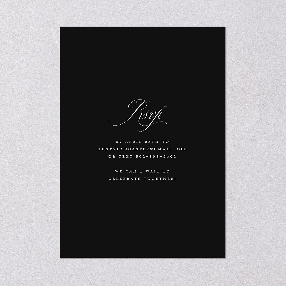 Classic Capture Engagement Party Invitations Midnight Signature Blank Standard