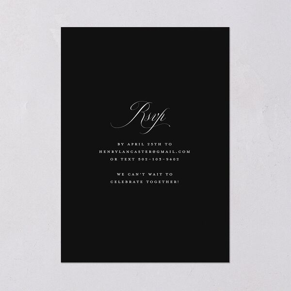 Classic Capture Engagement Party Invitations Midnight Signature Blank Standard