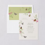 Rustic Butterflies Envelope Liners Scottish Green Standard