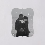 Starry Photo Save the Date Petite Cards Midnight Signature smooth Blank No Bracket