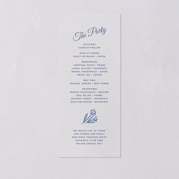 Vintage Heart Locket Wedding Programs Ocean Signature
