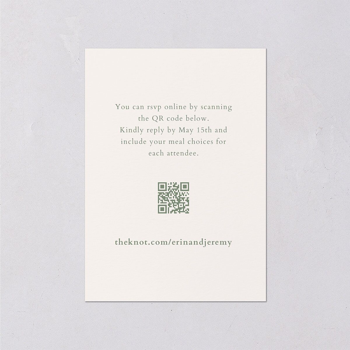 Butterfly Botanical Foil Wedding Response Cards Gold Sage Signature Standard