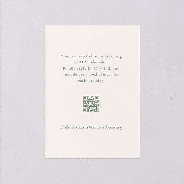 Butterfly Botanical Foil Wedding Response Cards Gold Sage Signature Standard