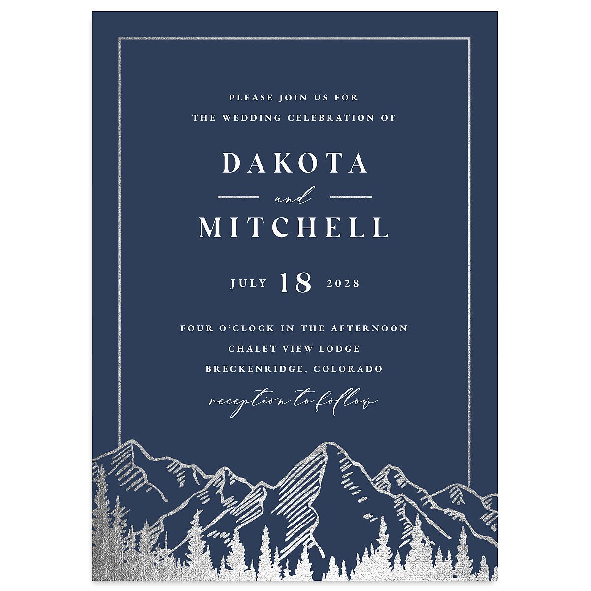 Mountain Escape Wedding Invitations