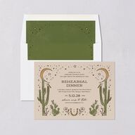 Southwestern Nouveau Rehearsal Dinner Invitations Red Clay Signature Blank Standard