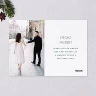 Married and Bright Wedding Gallery Holiday Cards Emerald Signature Blank Standard