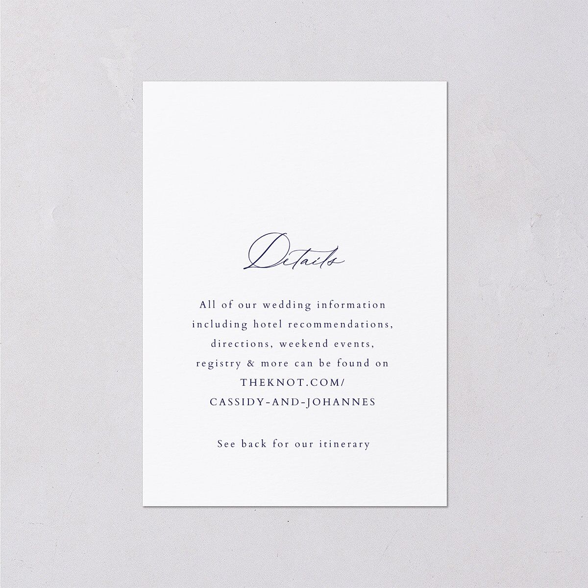 Classic Shell Wedding Enclosure Cards — view 1