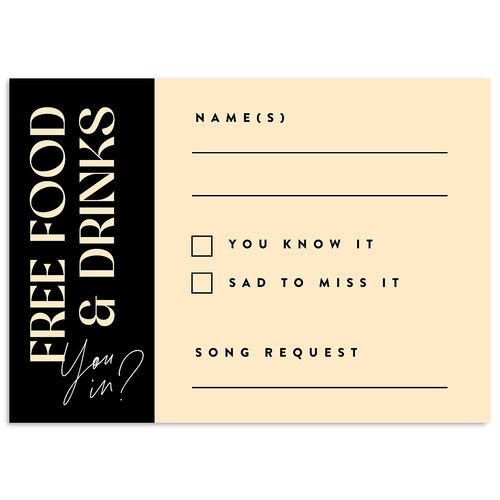 Wedding of the Century Wedding Response Cards Midnight Signature Standard