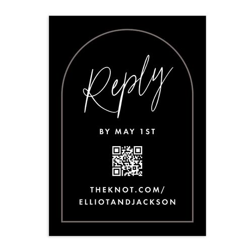 Scripted Arch QR Code RSVP Cards Midnight Signature Standard