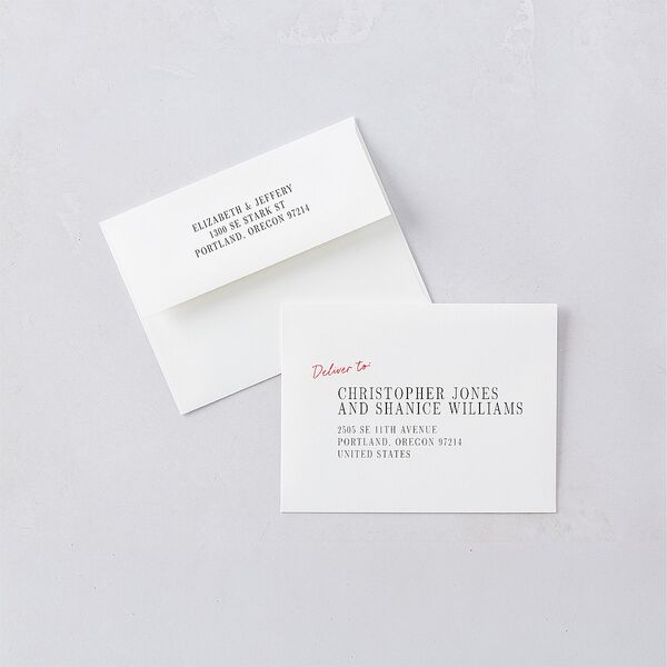 Classic Circled Calendar Date Save the Date Petite Cards Pure White Signature smooth Blank No Standard