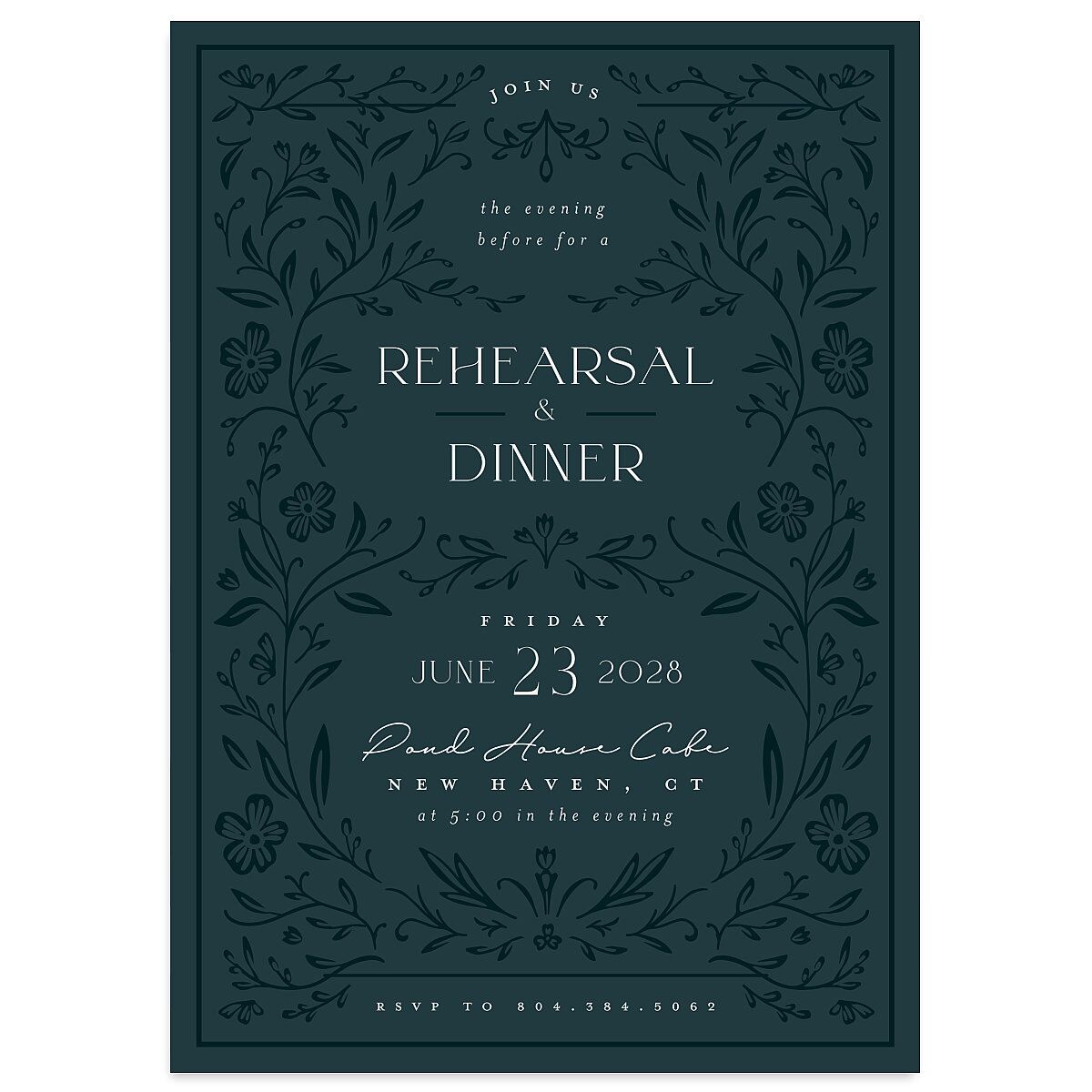 Storybook Filigree Rehearsal Dinner Invitations